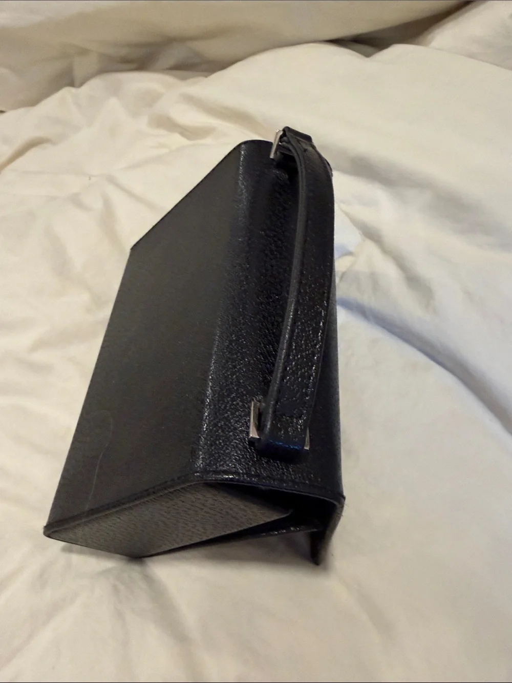 Structured Black Top-Handle Satchel